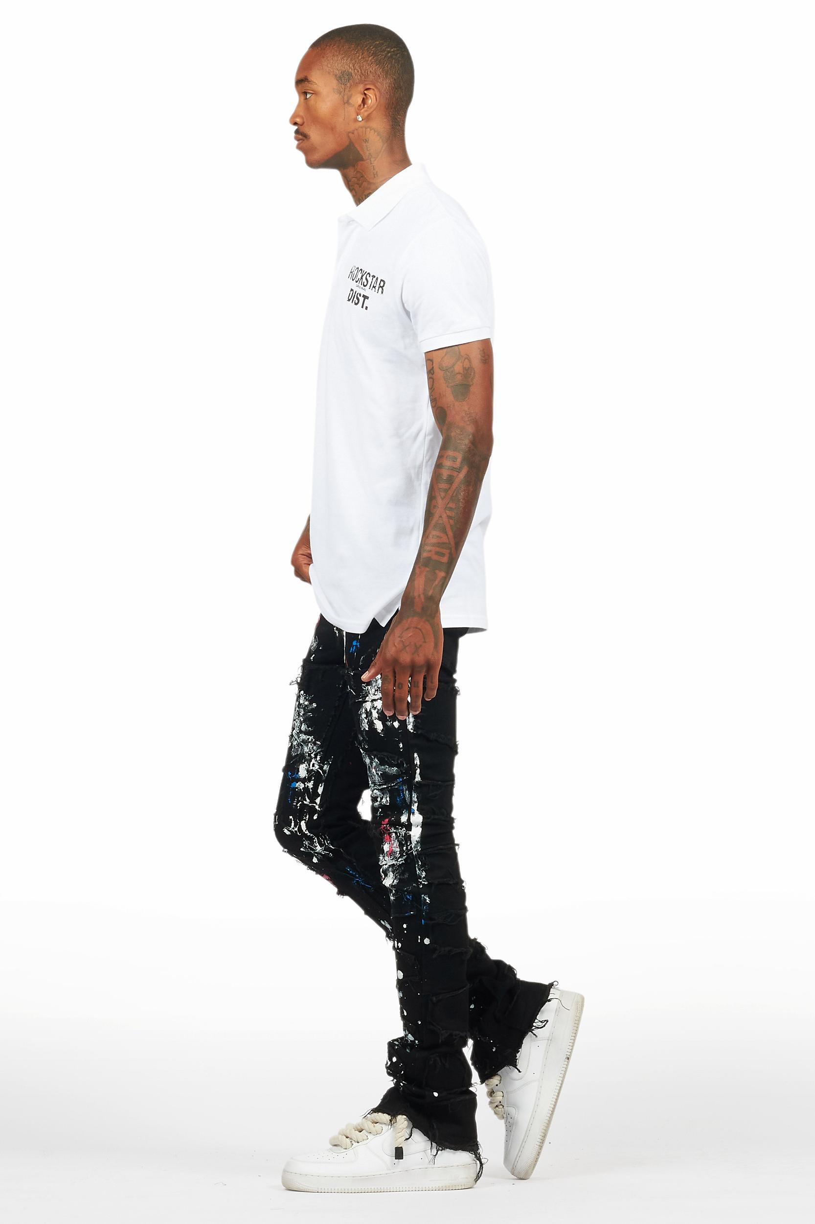 Dallin Black Painter Stacked Flare Jean Male Product Image