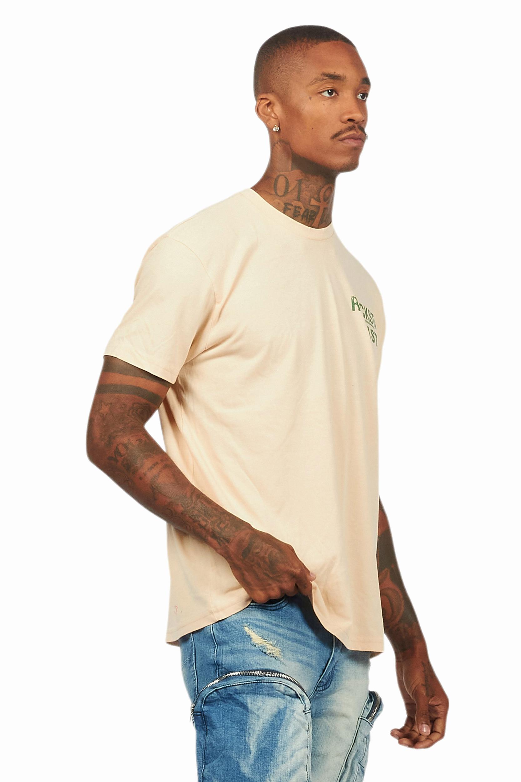Lake Vintage Sand/Green Graphic T-Shirt Male Product Image