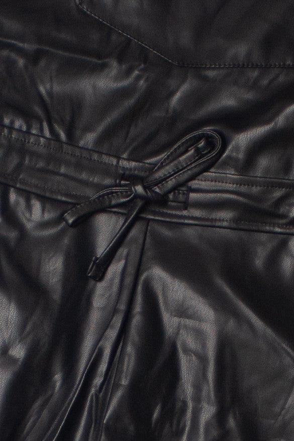 Pleather Jogger Overalls Product Image