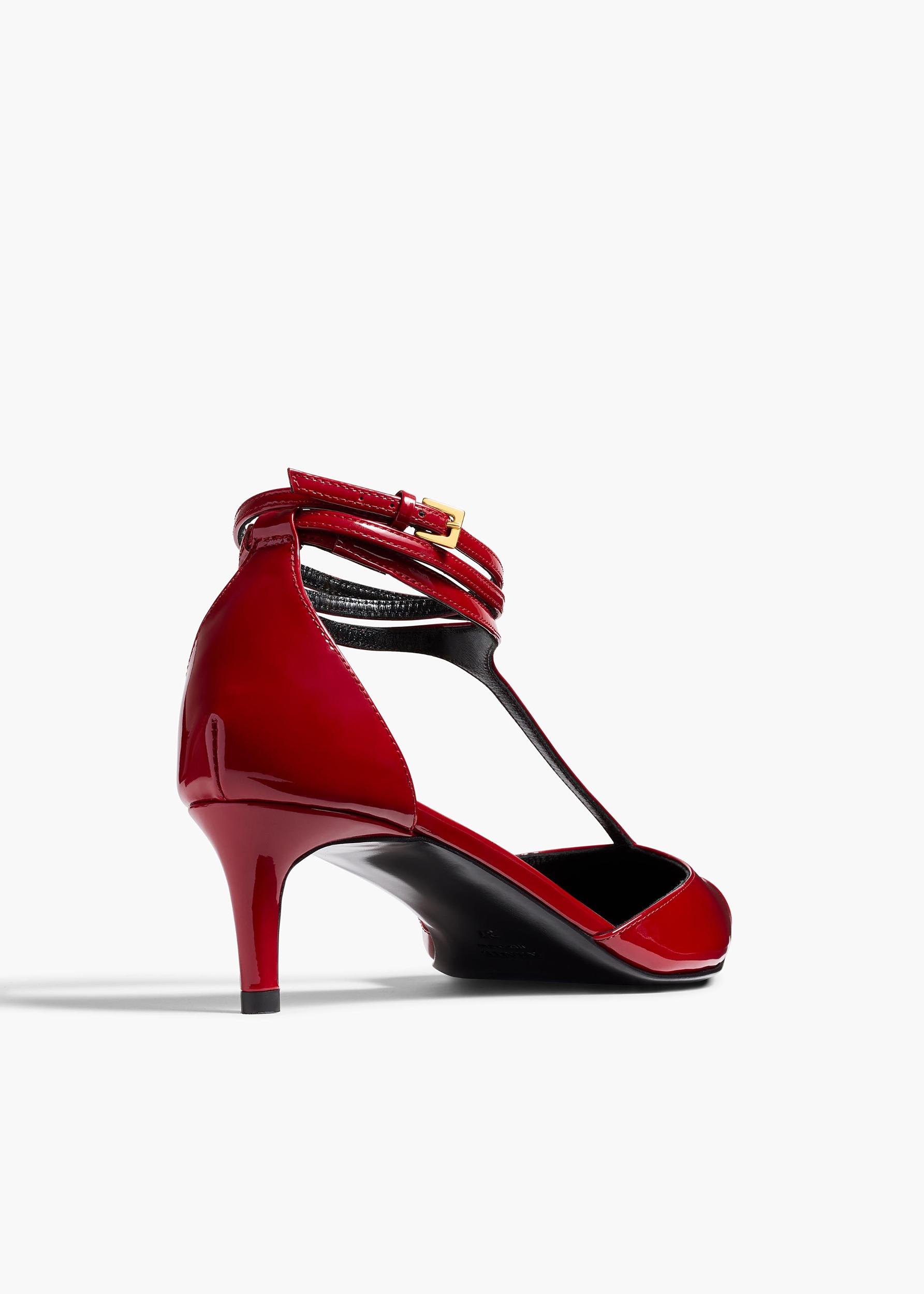 Mia Pump in Fire Red Patent Leather Product Image