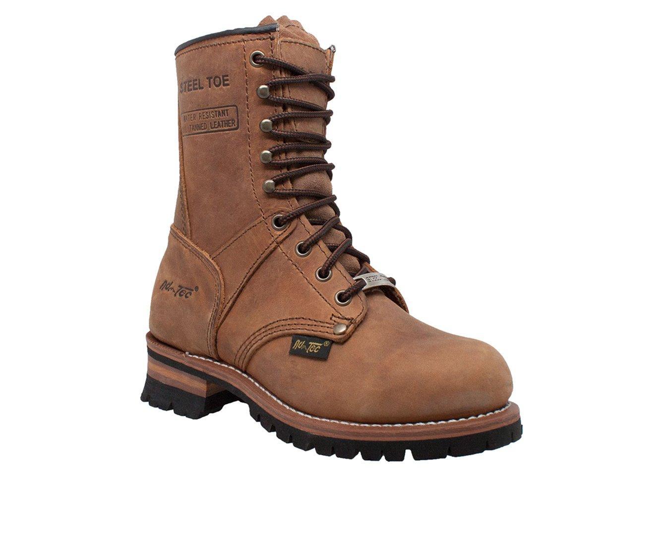 Women's AdTec 9" Steel Toe Logger Work Boots Product Image