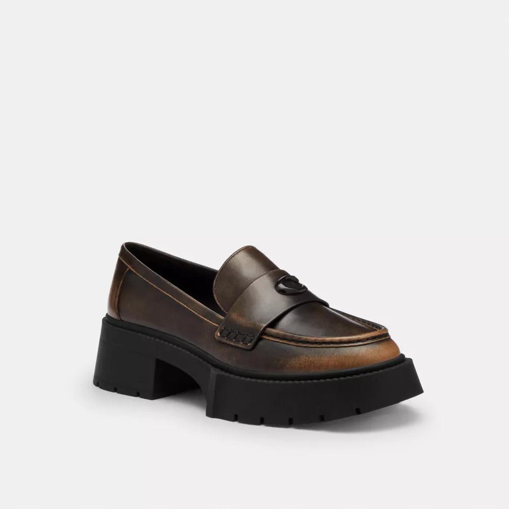 Leah Platform Loafer In Loved Leather Product Image
