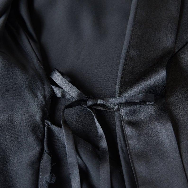 Gift Set | Pure Silk Beige Kimono Robe & Slip Dress | 22 Momme | Float Collection Product Image