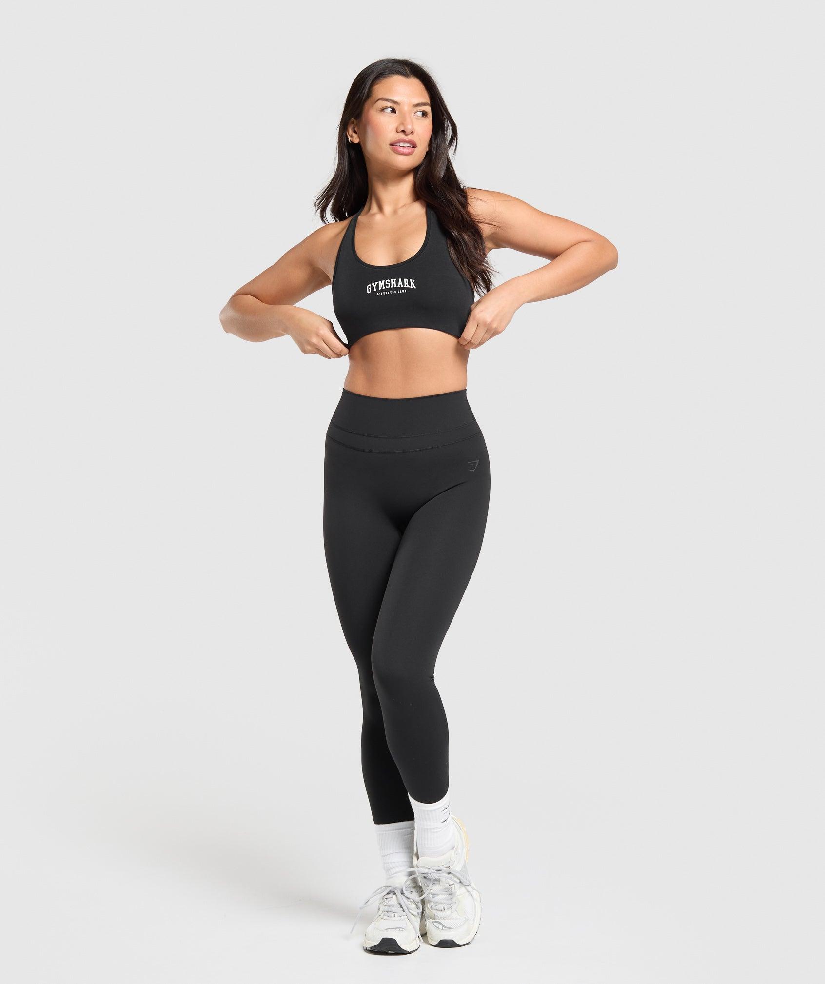 Gymshark Lifestyle Club Cotton Bralette - Black Female Product Image