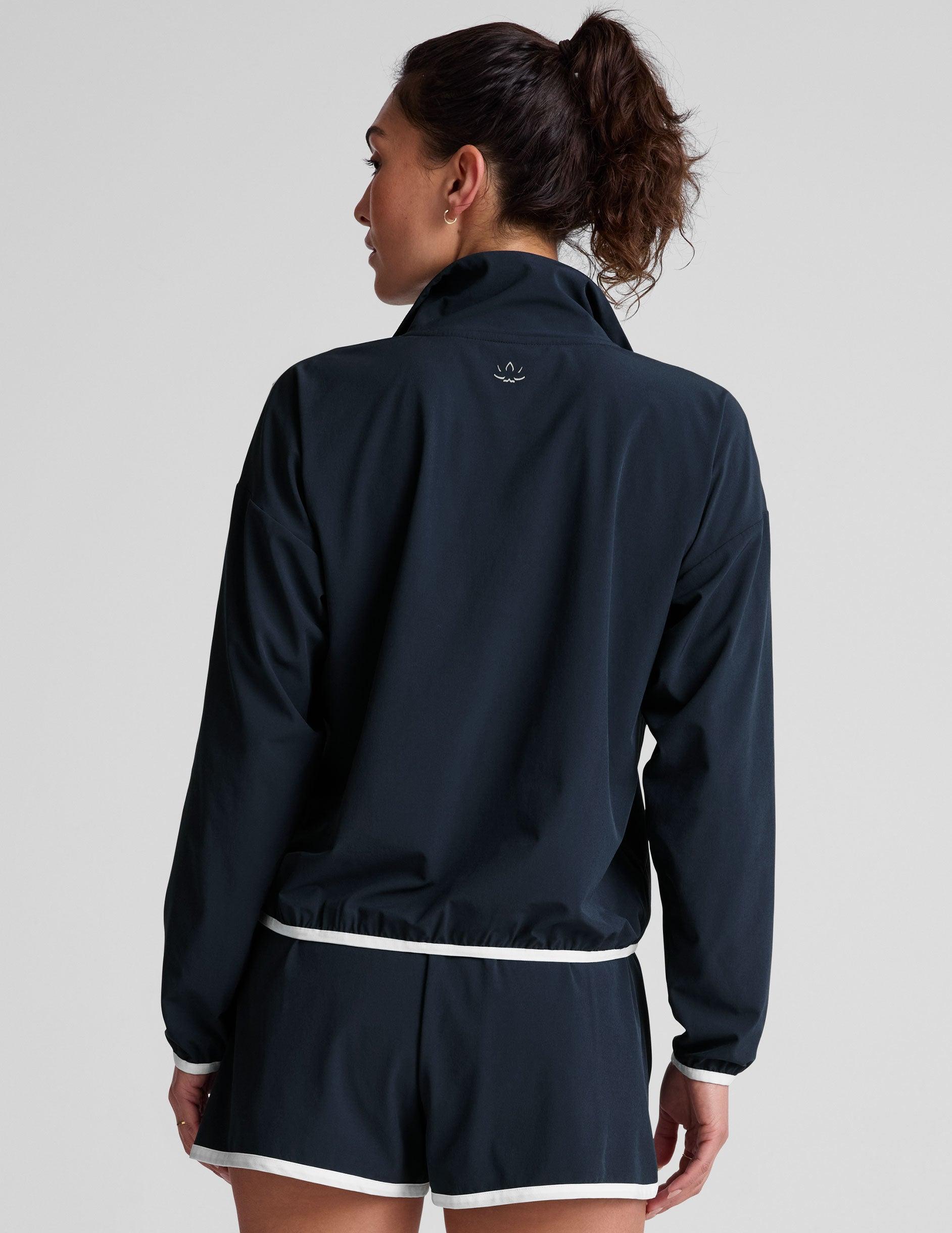 Stretch Woven Course Contrast Half Zip Pullover Product Image