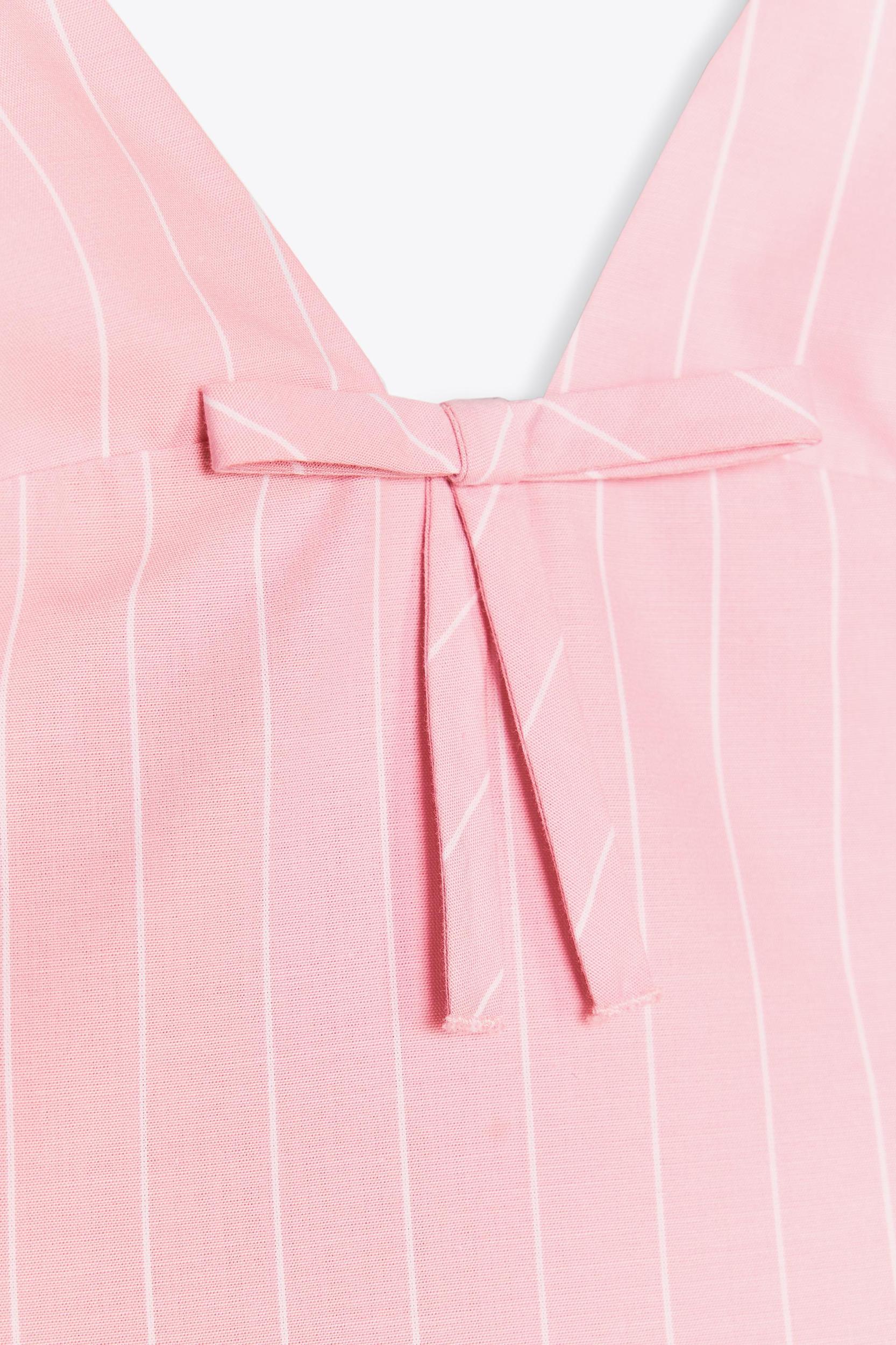 SHORT STRIPED BOW DRESS Product Image