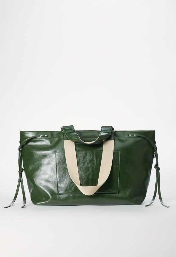 JustFab Margaux Platform Loafer Pump Womens Black/ White Size 8.5 Product Image