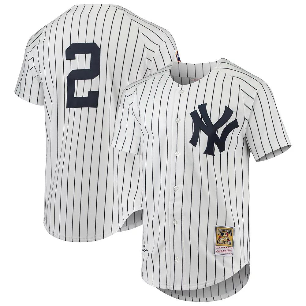 Men's Mitchell & Ness Derek Jeter White New York Yankees 1997 Cooperstown Collection Authentic Jersey, Size: 64 Product Image