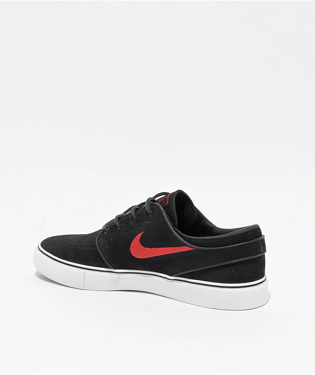 Nike SB Zoom Janoski OG+ Black & University Red Skate Shoes Product Image