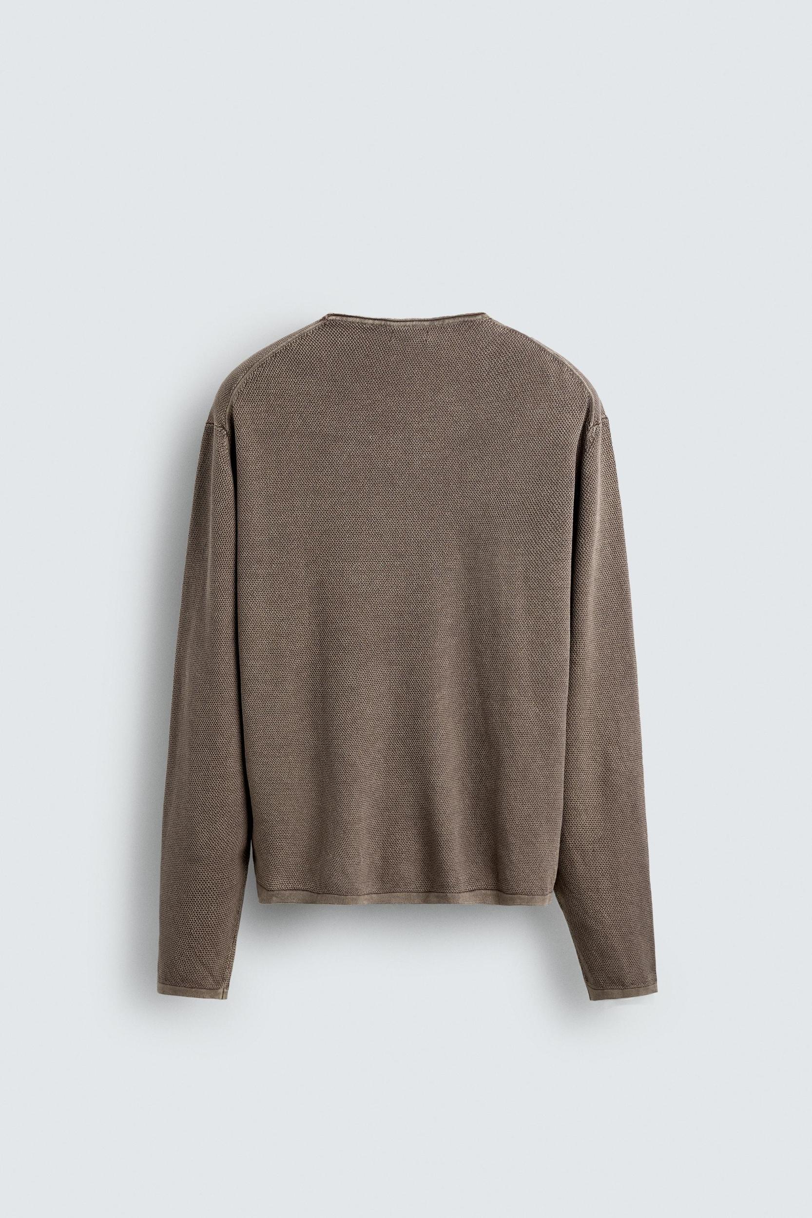 WASHED TEXTURED SWEATER Product Image