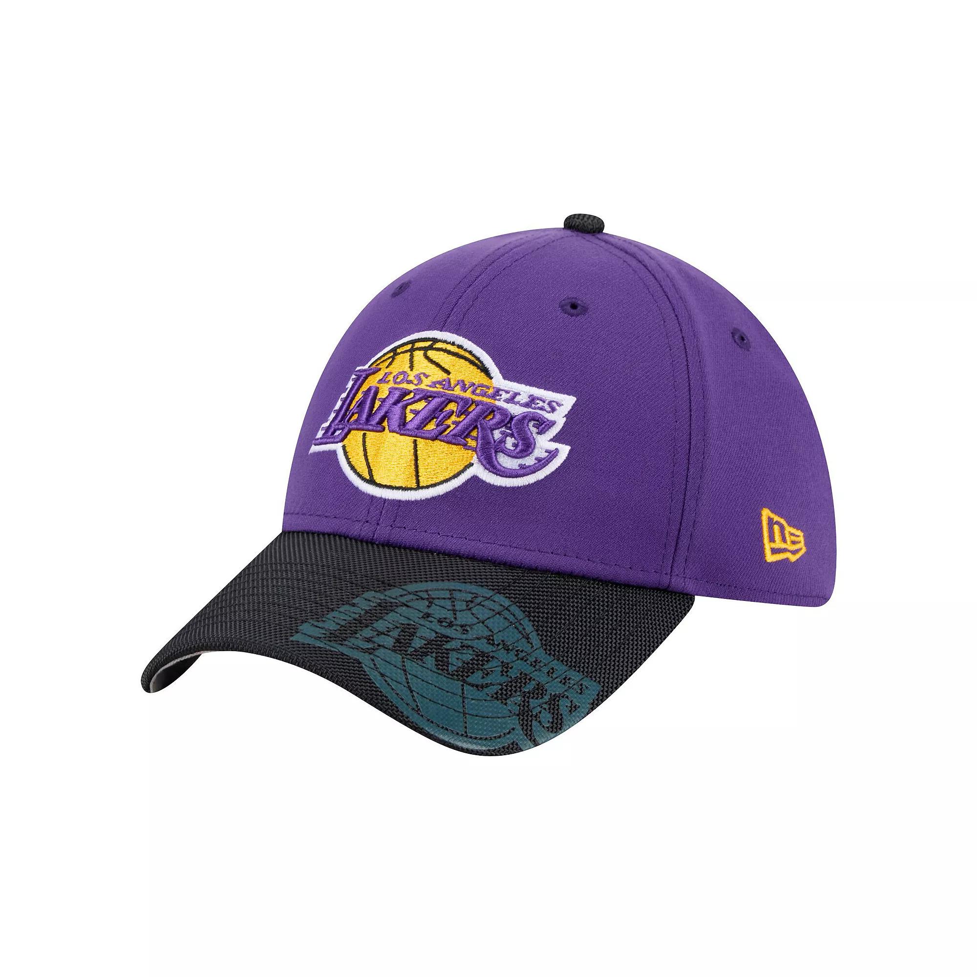 Men's New Era Purple Los Angeles Lakers Sport Night 39THIRTY Flex Hat,  Product Image
