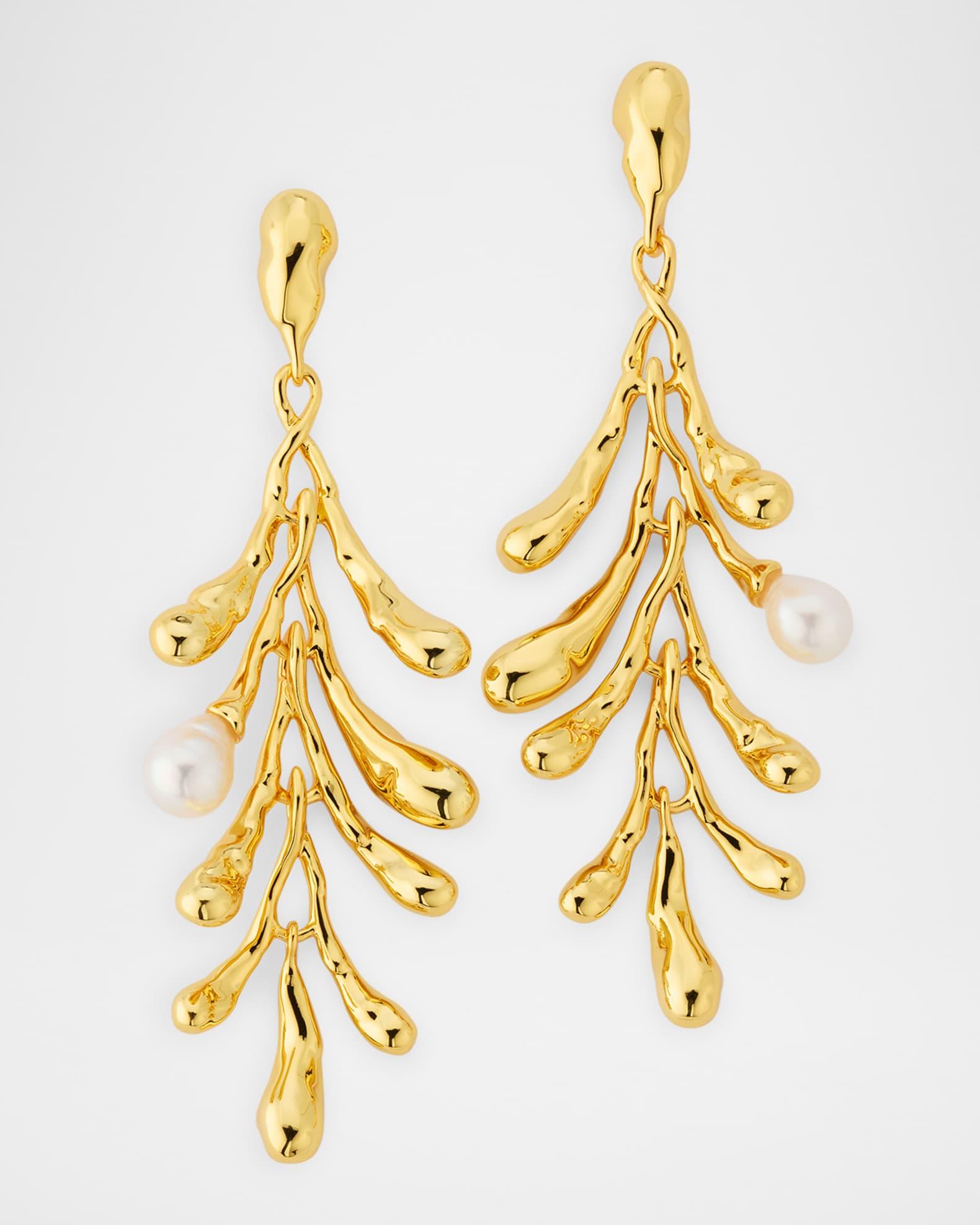 Perla Freshwater Pearl Cascading Earrings Product Image