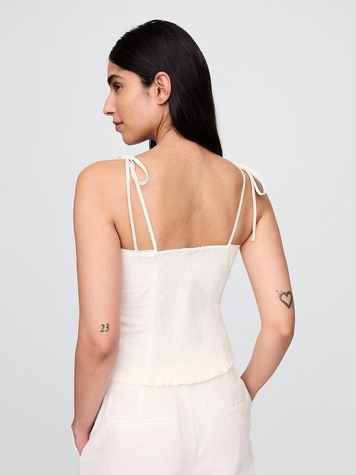 Linen-Blend Tie-Strap Cami Product Image