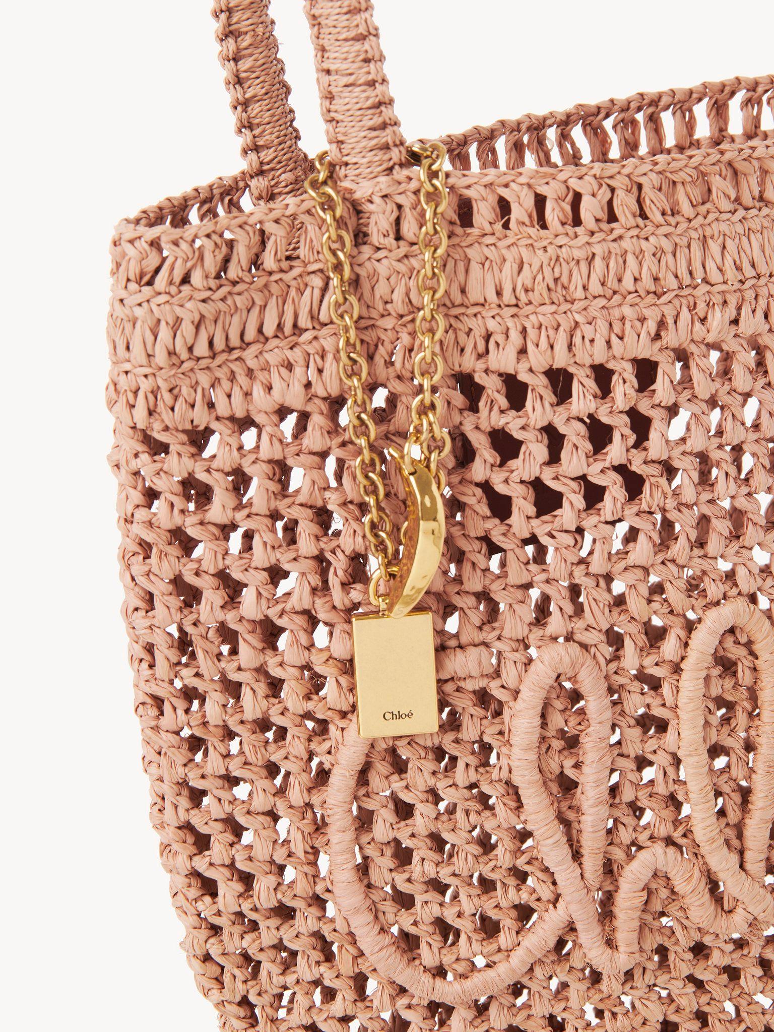Small Summer Banana tote bag in raffia Product Image