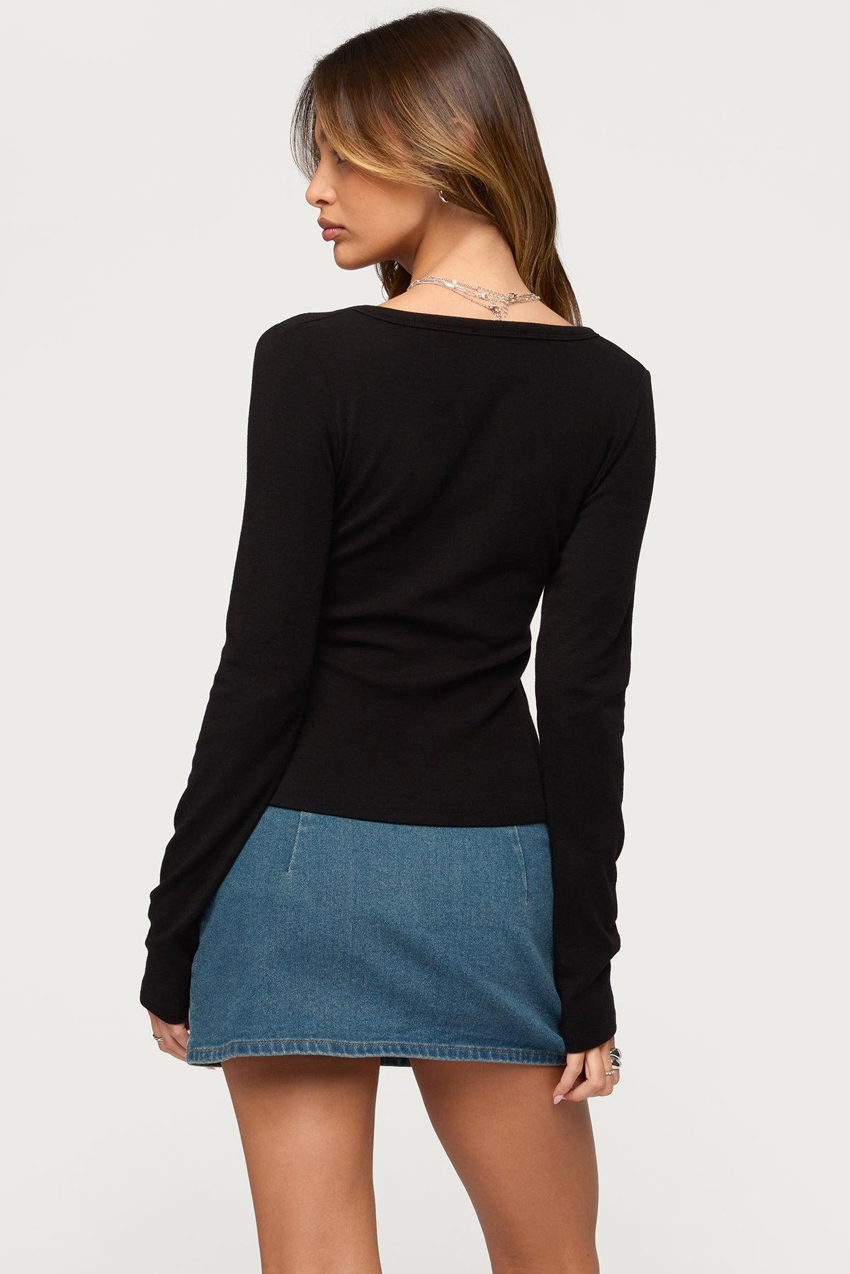 Doron V Neck Long Sleeve Top Product Image