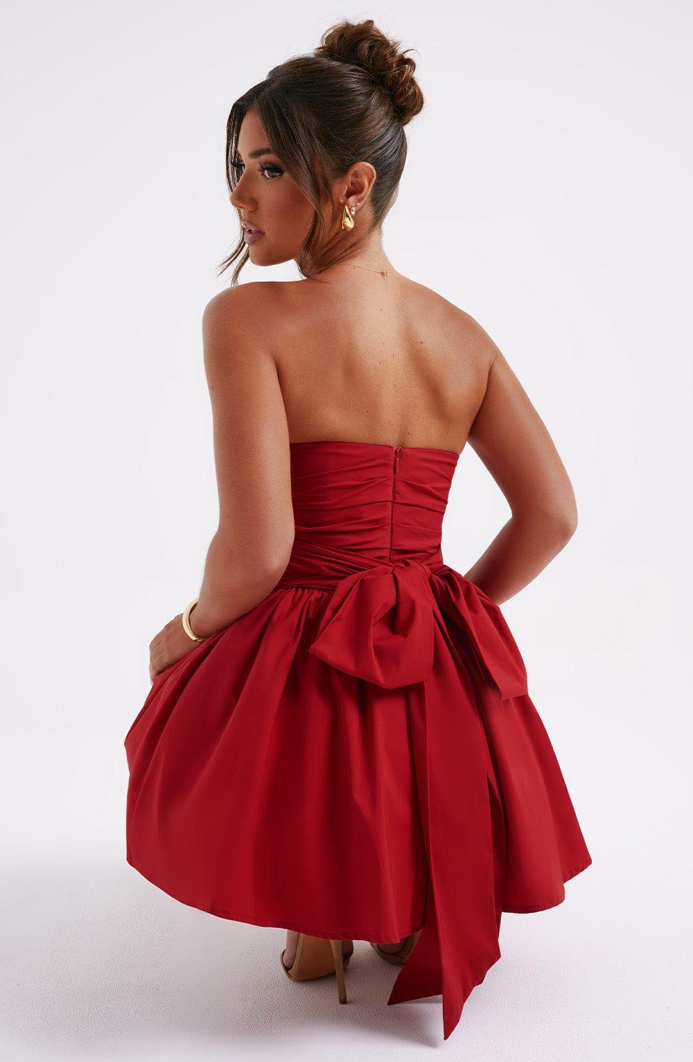 Katrina Mini Dress - Red Product Image