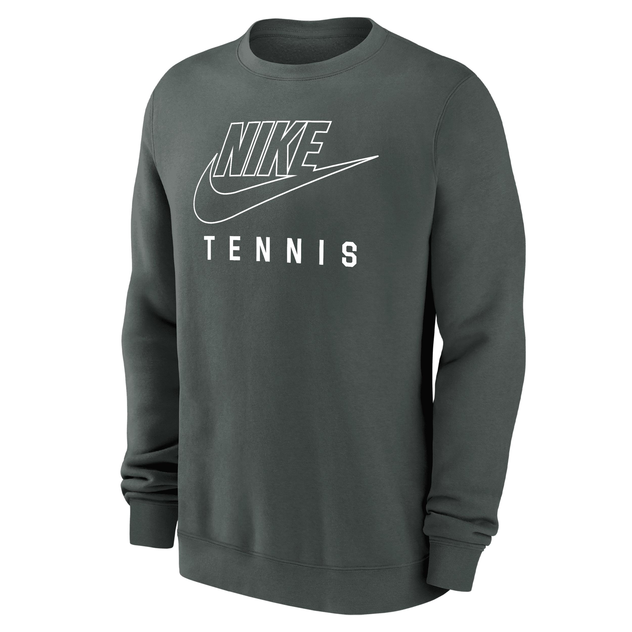 Nike Swoosh Club Fleece Men's Tennis Pullover Crew-Neck Sweatshirt Product Image