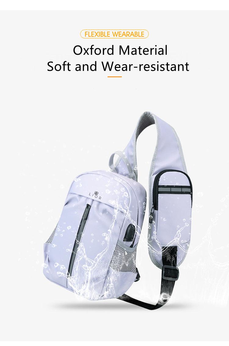 Lior USB Charging Port Multi Pocket Shoulder Bag Product Image