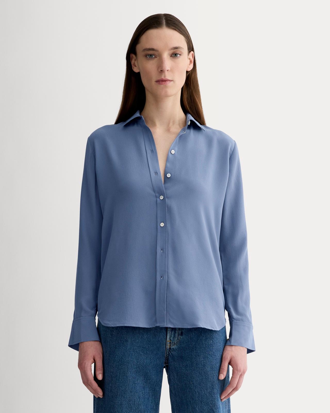 Womens Must-Have Shirt in Washable Silk by Everlane Size 0 Product Image