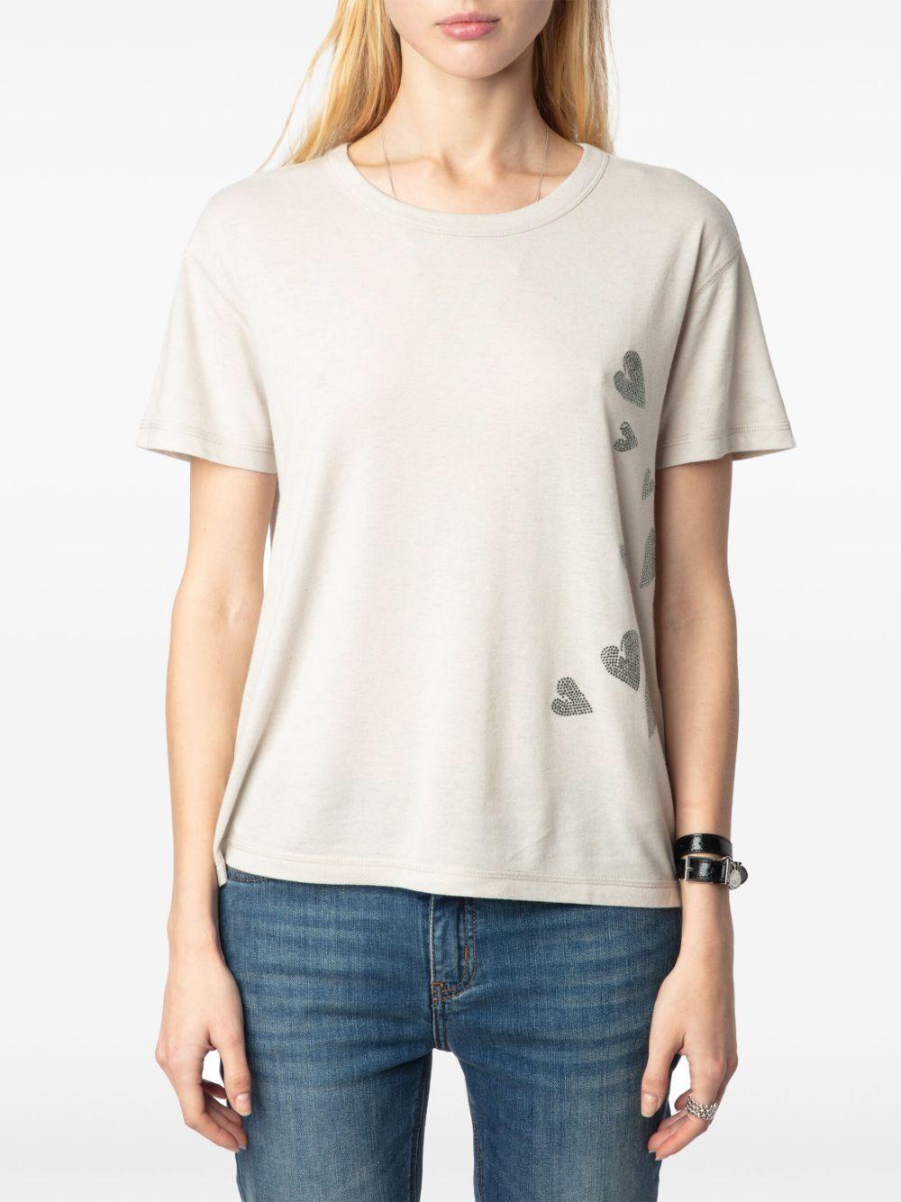 heart-motif T-shirt Product Image