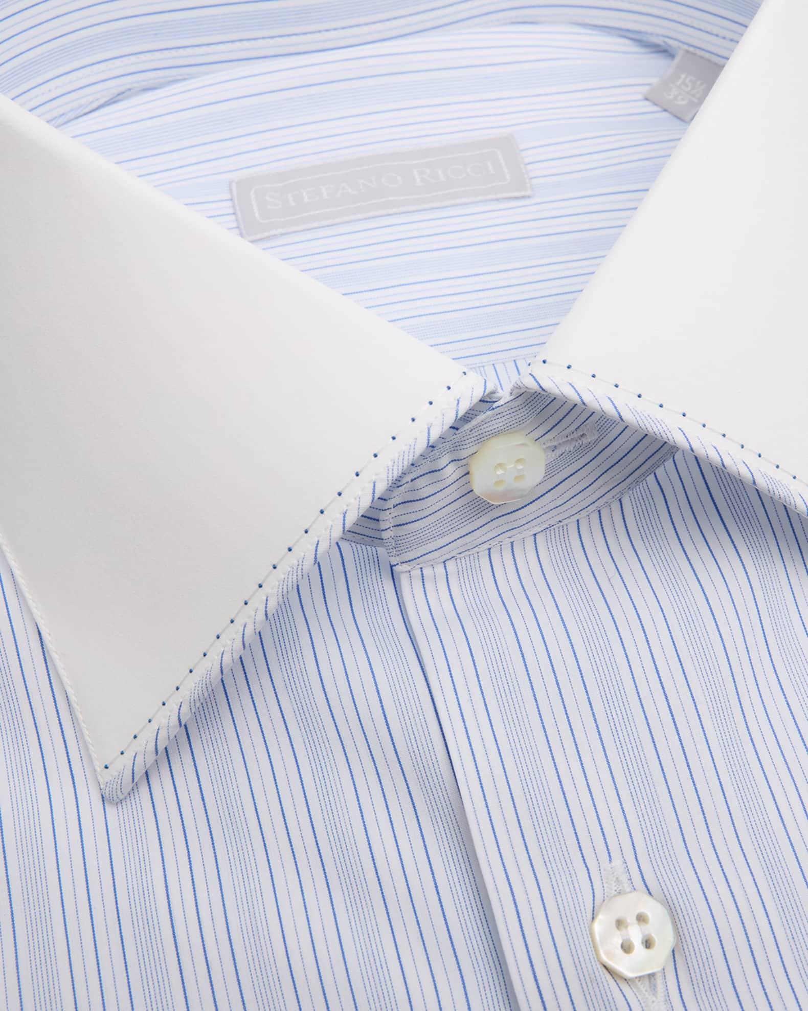 Men's Cotton French Cuff Multi-Stripe Dress Shirt Product Image