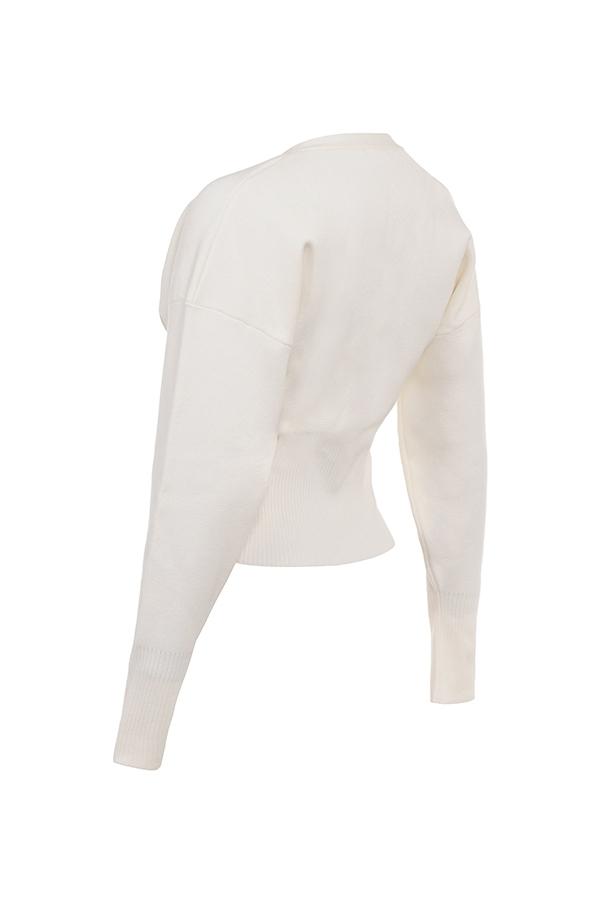 Noor  off white knitted cardigan Product Image