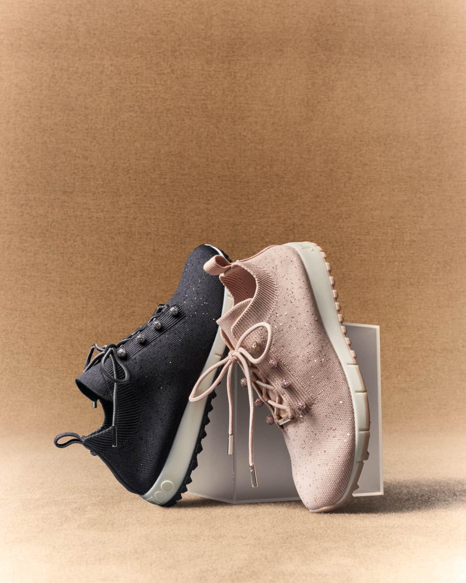 Veles Sequin Knit Trainer Sneakers Product Image