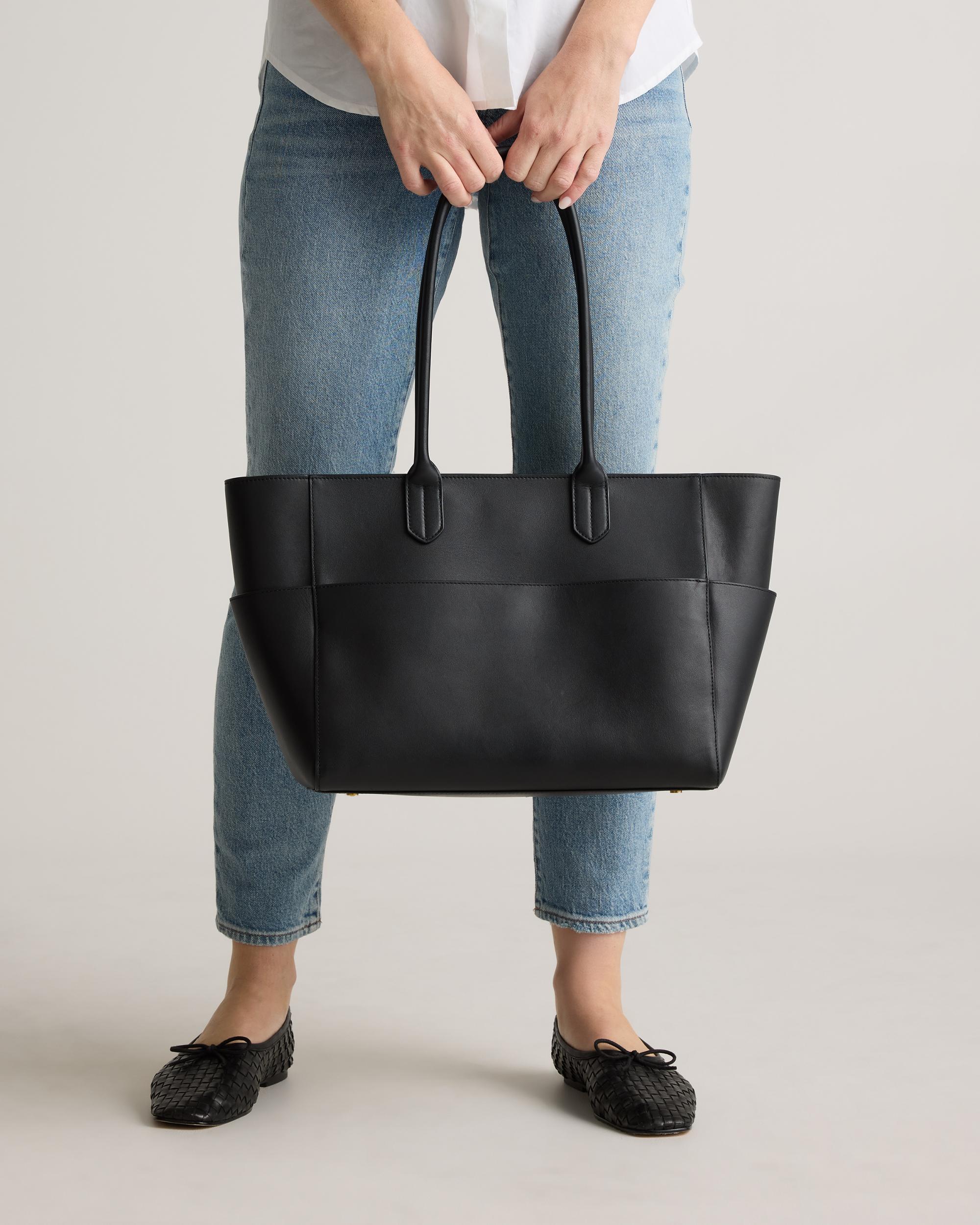 Quince | Women's Italian Leather Shopper Tote Product Image
