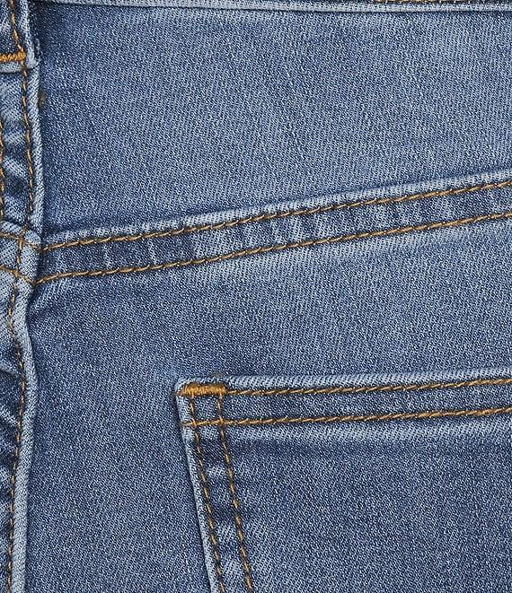 John Mark Floral Embroidered Wide Leg 5-Pocket Style Jeans Product Image