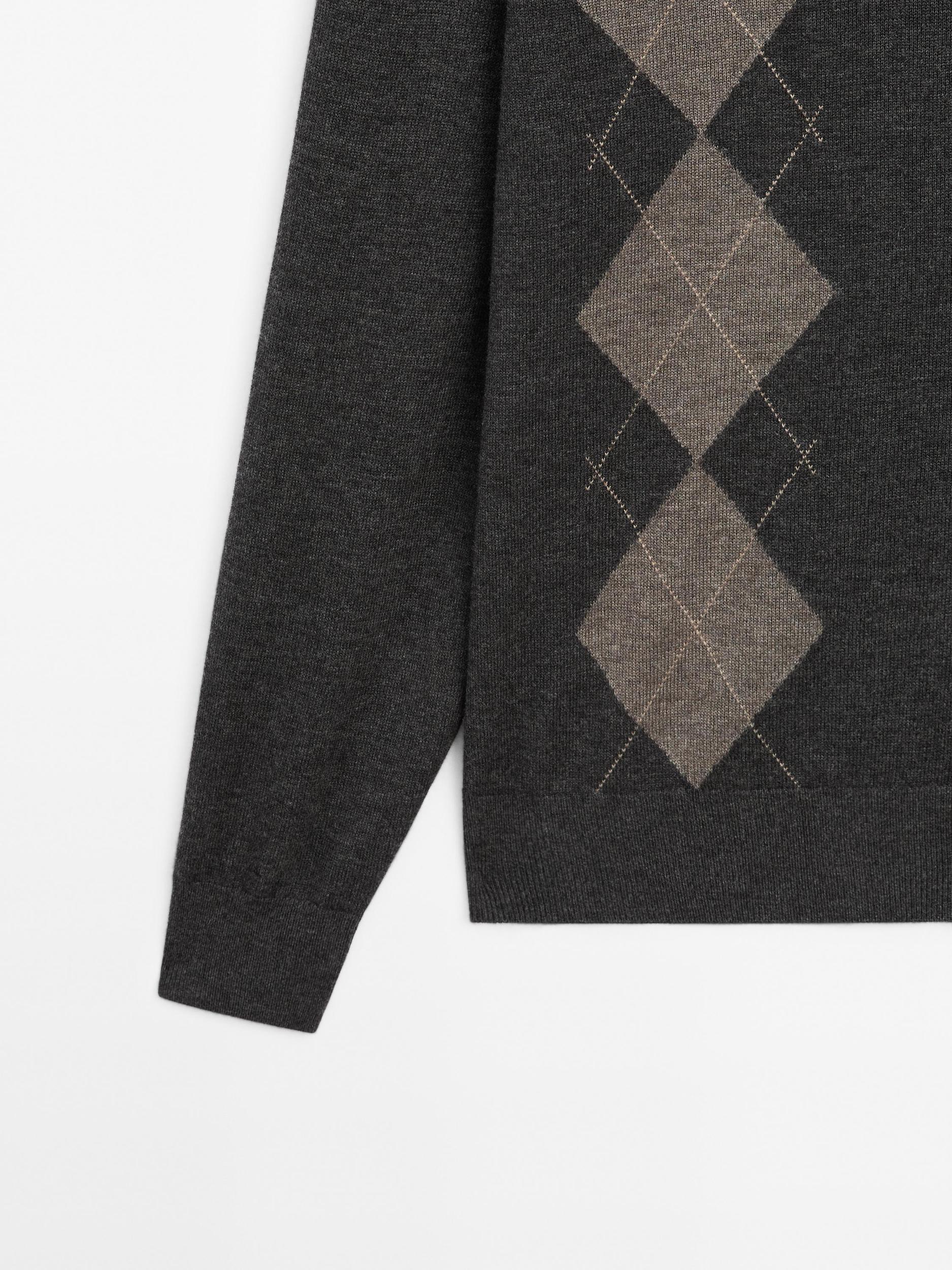 Wool blend knit cardigan Product Image