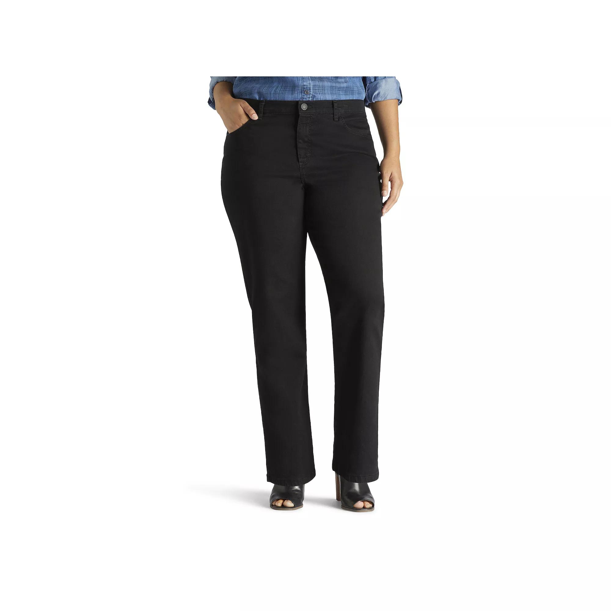 Plus Size Lee Instantly Slims Straight-Leg Jeans, Womens Product Image