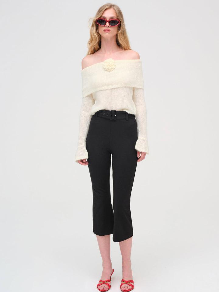 Aspen Knit Top — Cream Product Image