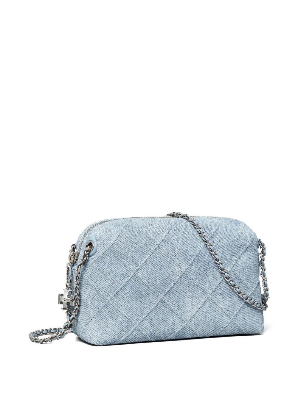 Fleming quilted denim crossbody bag Product Image