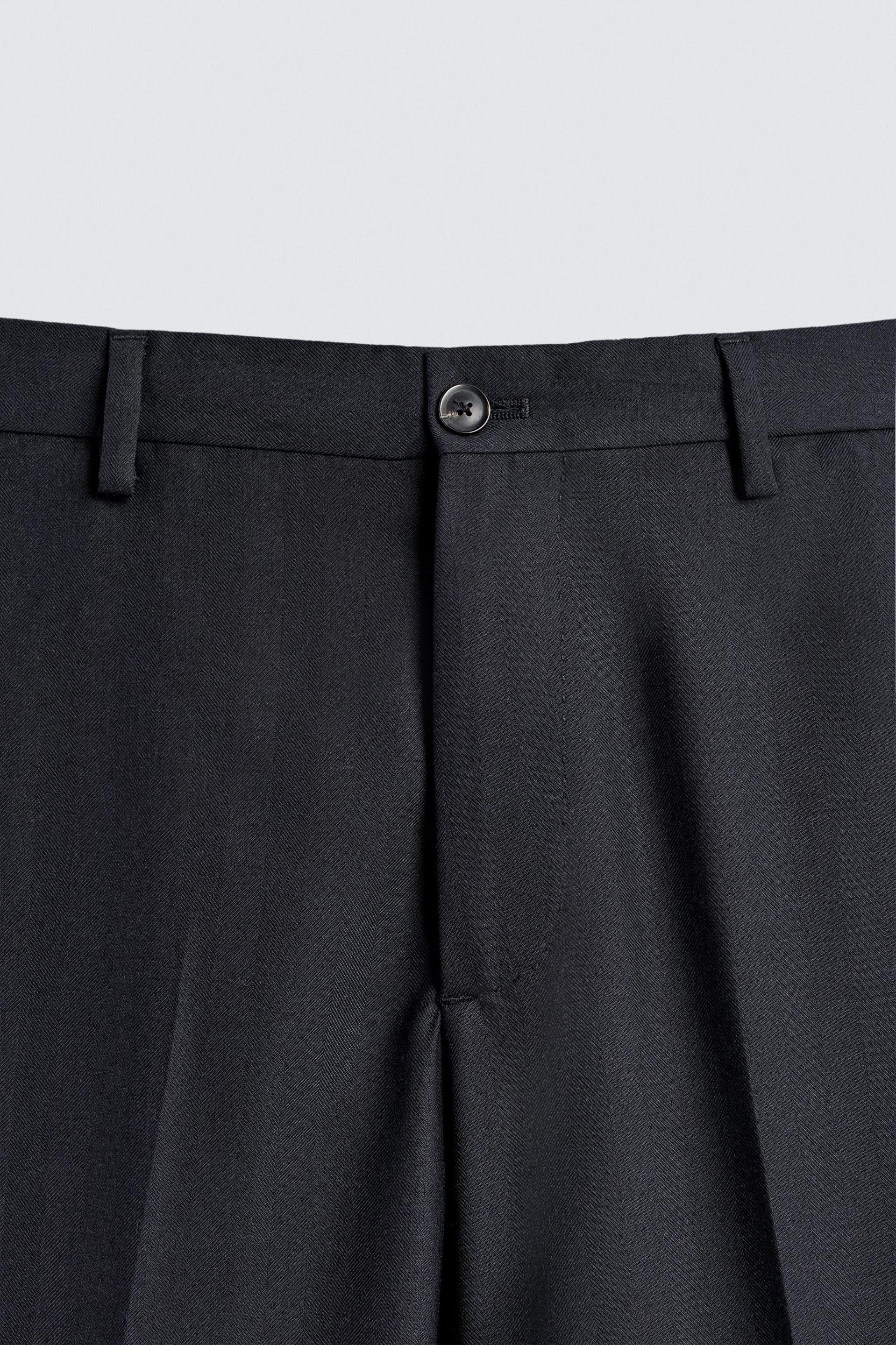 HERRINGBONE SUIT PANTS Product Image