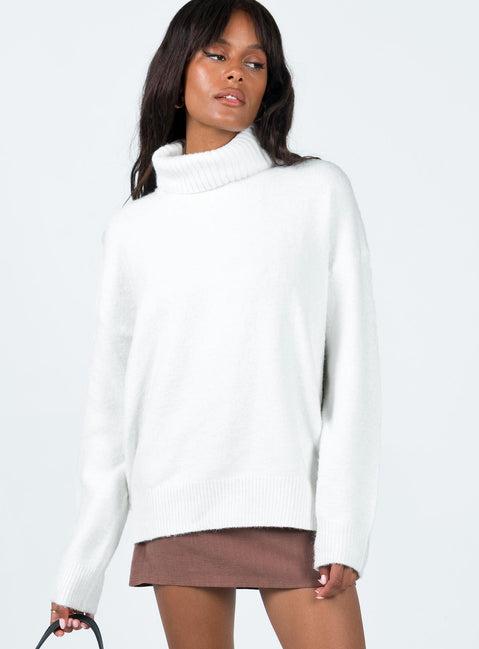 Oswin Turtleneck Sweater White Product Image