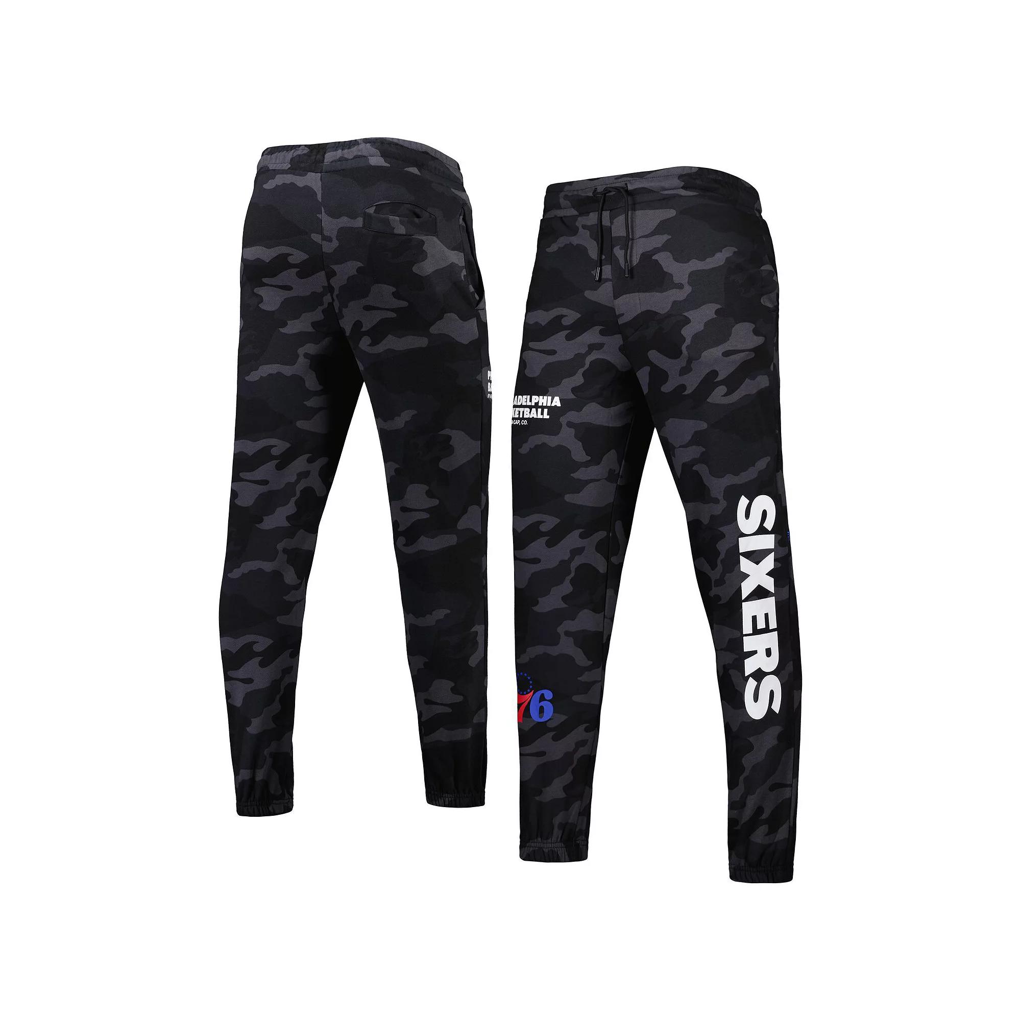Men's New Era Black/Camo Philadelphia 76ers Tonal Joggers,  Product Image
