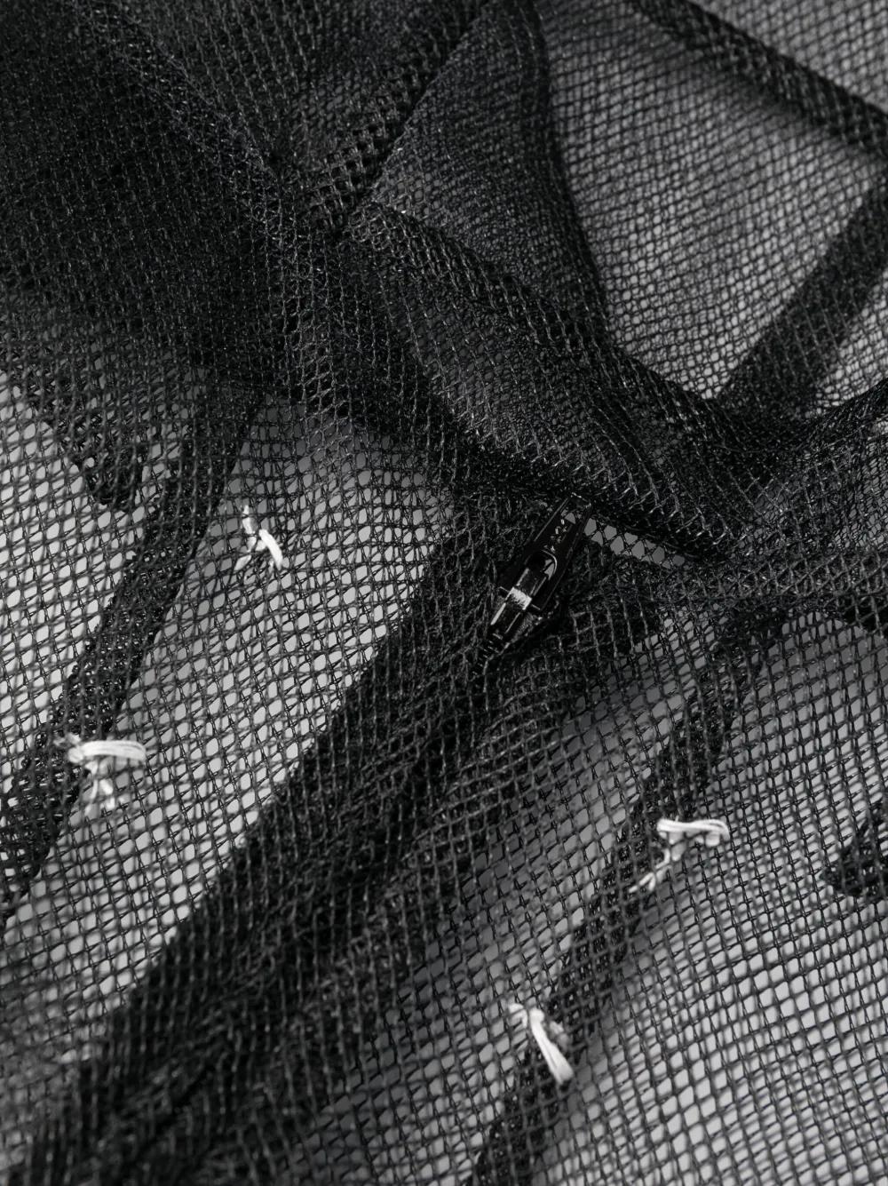 bow-appliqué tulle midi dress Product Image