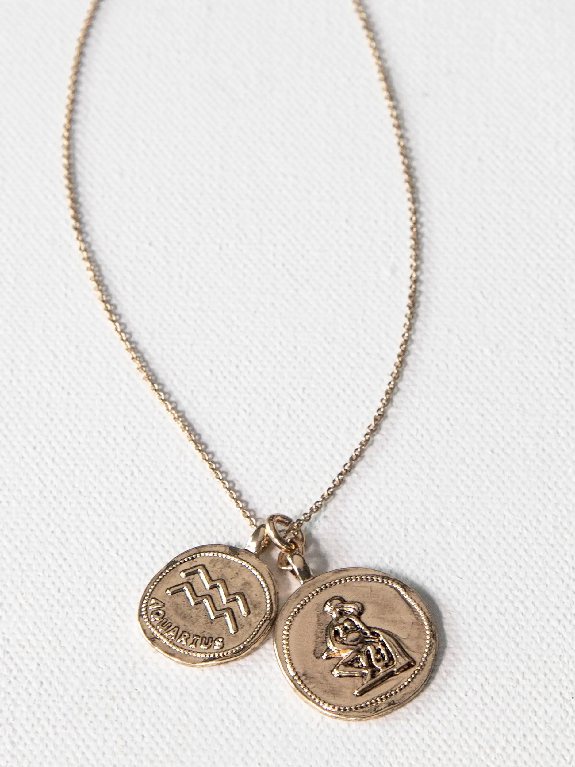 Zodiac Coin Necklace - Aries Product Image