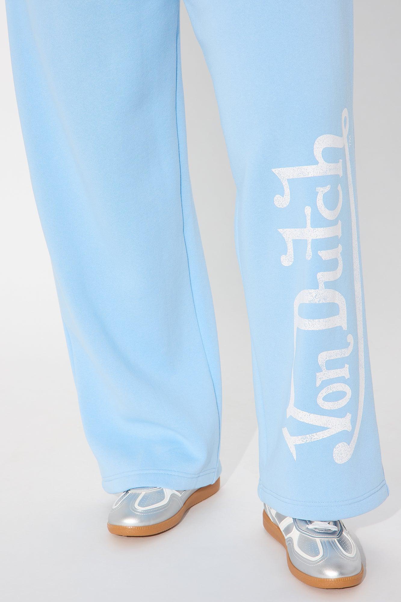 Von Dutch Washed Wide Leg Pant - Blue Product Image