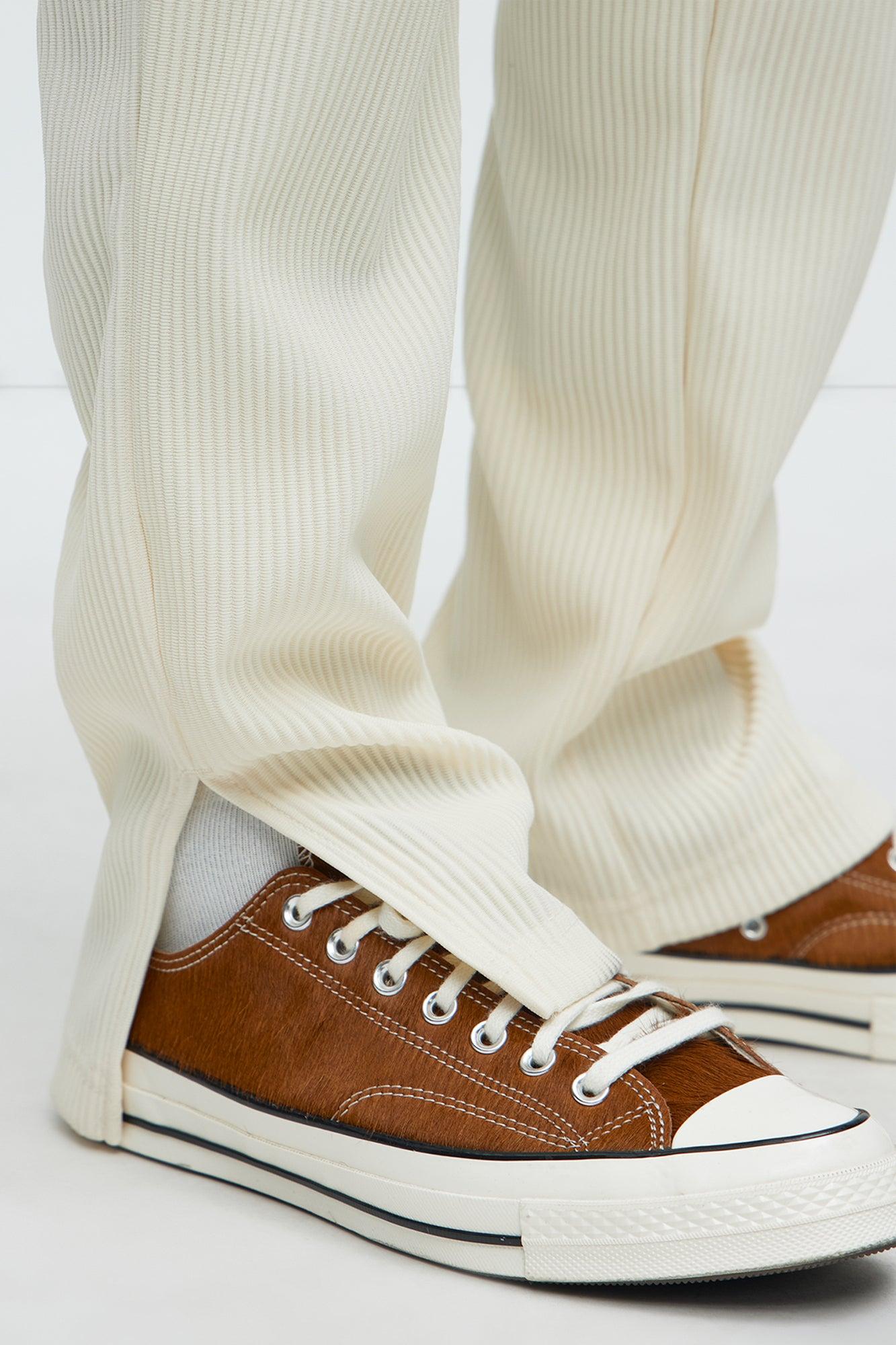 Show Up Slim Slit Pants - Off White Product Image