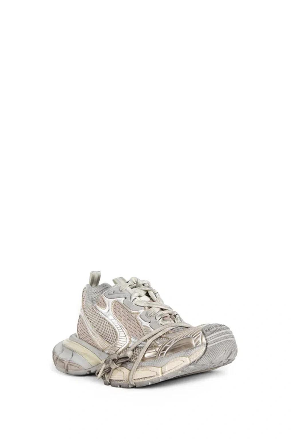 BALENCIAGA Mens Cream Comb 3xl Logo-embossed Mesh Low-top Trainers Product Image