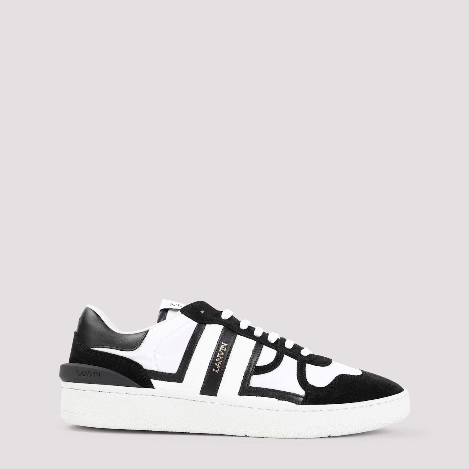 White & Black Clay Mesh Sneakers Product Image