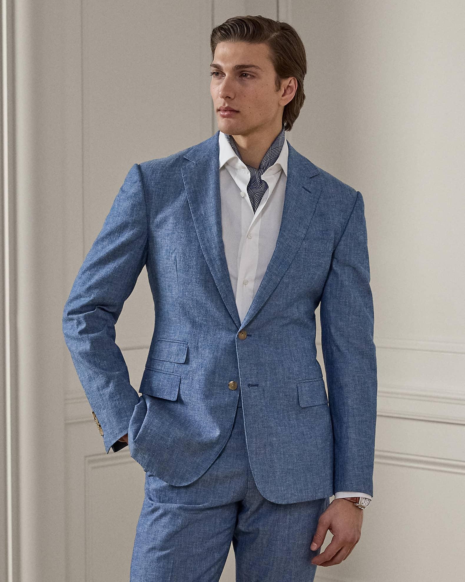 Men's NM X RL Kent Chambray Handmade Suit Jacket Product Image