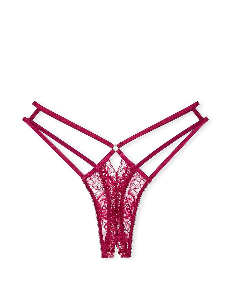 Rose Lace Crotchless Panty Product Image