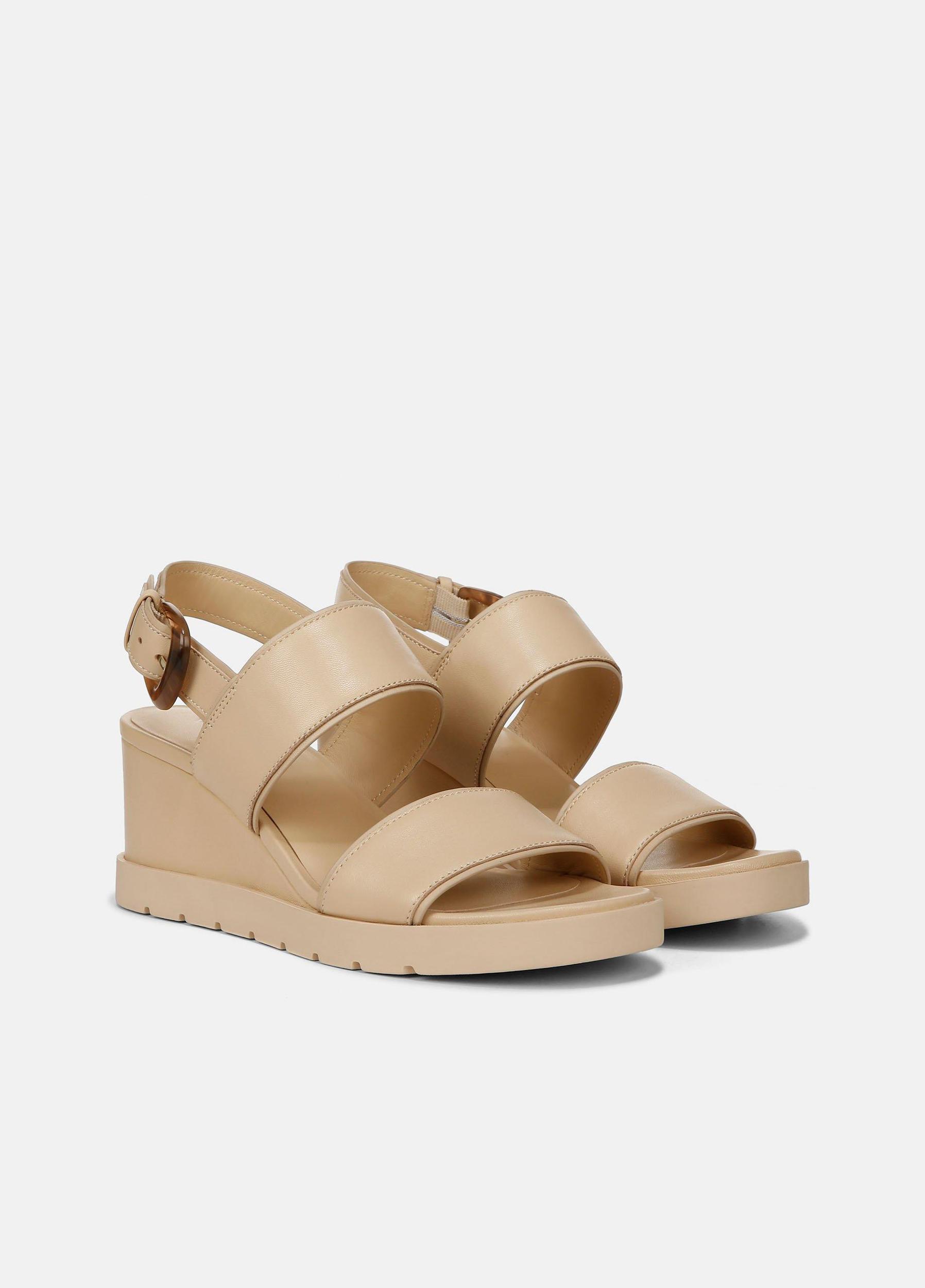 Roma Leather Wedge Sandal Product Image