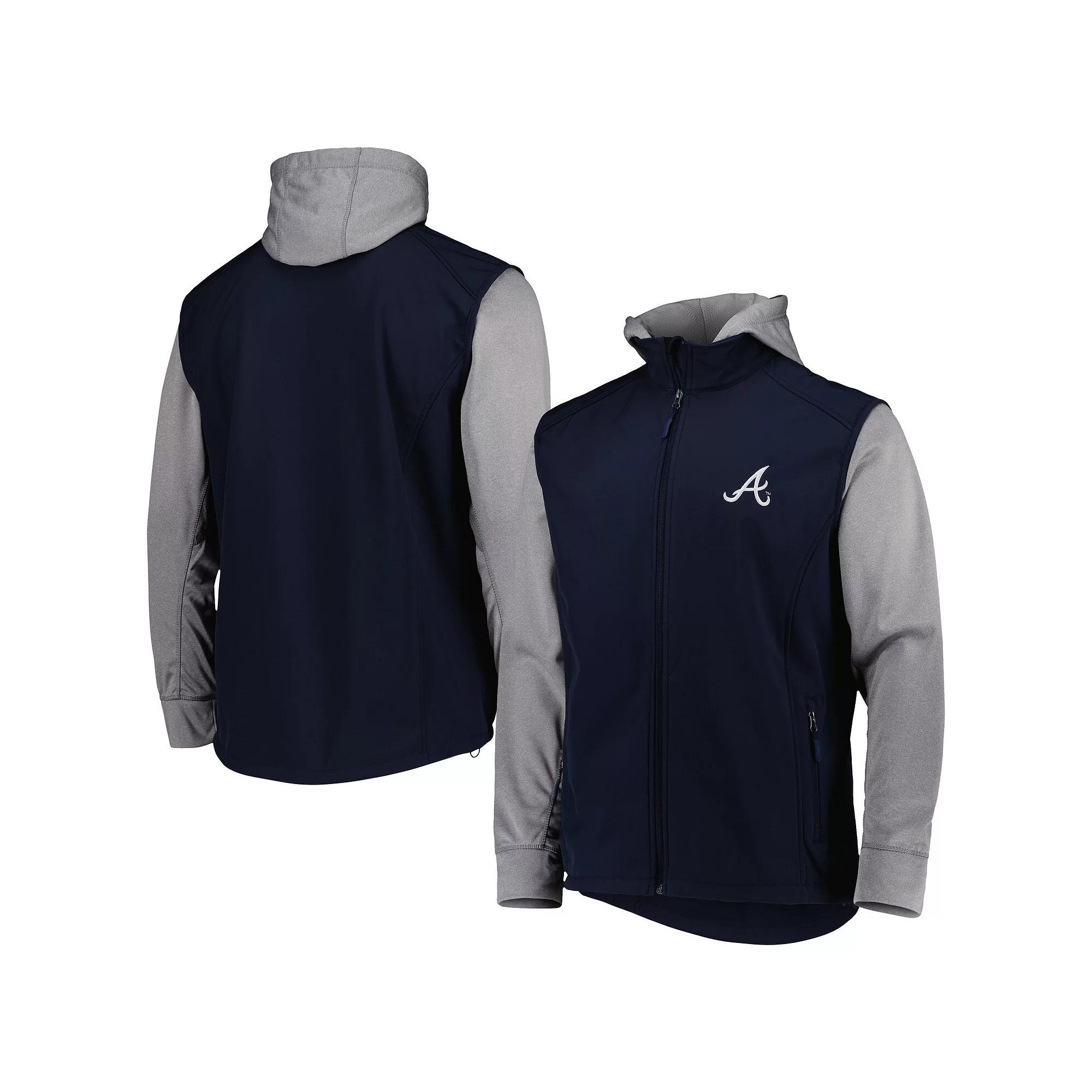Men's Dunbrooke Navy/Heather Gray Atlanta Braves Alpha Full-Zip Jacket,  Product Image