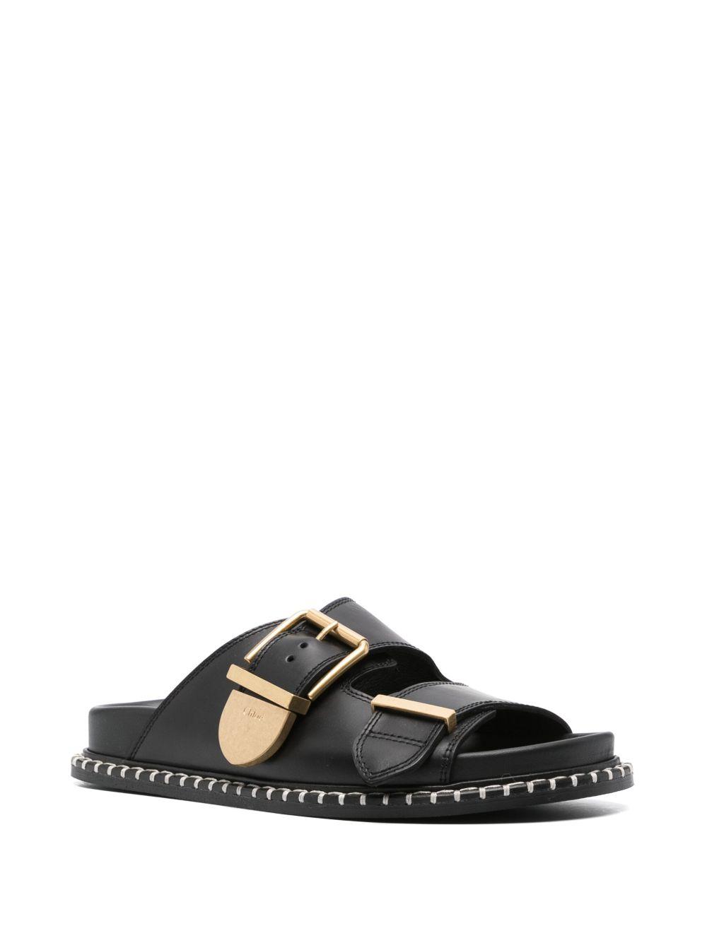 Rebecca leather slides Product Image