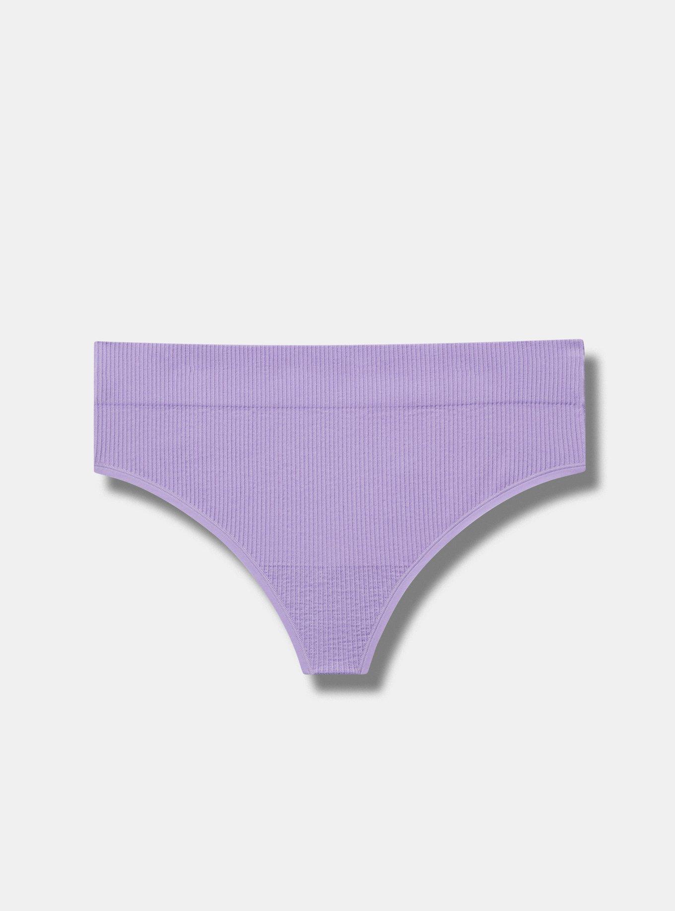 Seamless Ribbed High-Rise Thong Panty Product Image