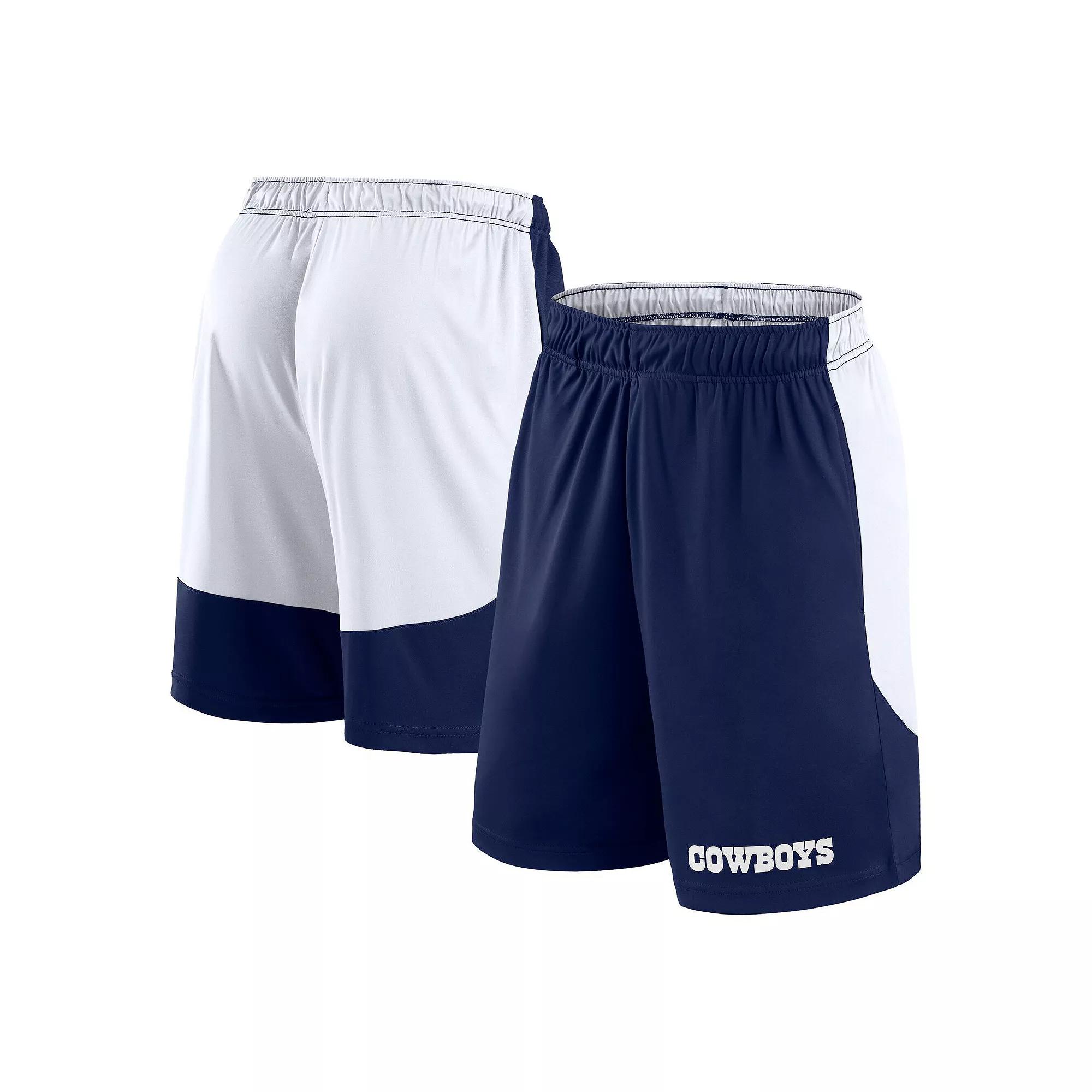 Men's Fanatics Navy/White Dallas Cowboys Big & Tall Launch Shorts, Size: 2XLT, Blue Product Image