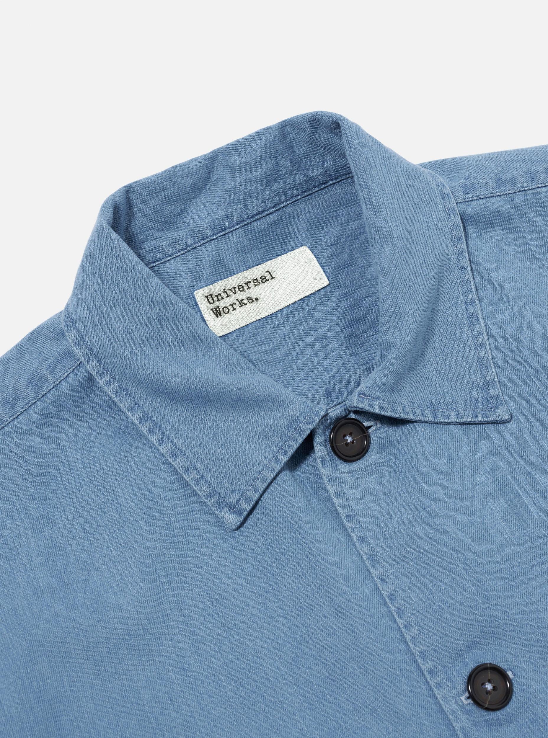 Washed Indigo 8oz Organic Denim Dockside Jacket Product Image